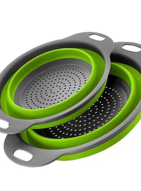 Stock Foldable Colander Food Grade Pasta Strainer Fruit Vege