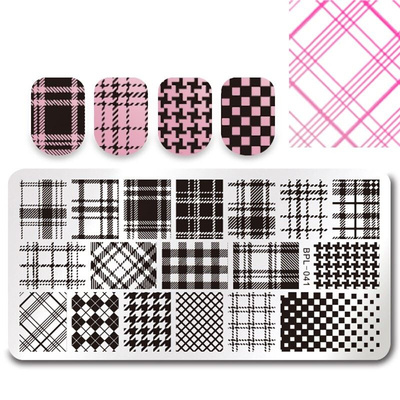 BORN PRETTY 12*6cm Rectangle Nail Art Stamping Template Che