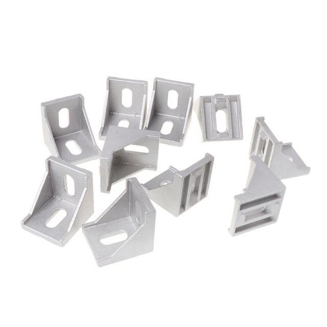 10pcs 4040 Fasten Fitting Angle 40x40 L Connector Aluminum C