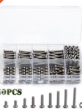 340Pcs/Set 5/6/8/10/12/14/16/18/20mm Assorted Stainless Stee