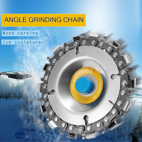 4 Inch 14 Teeth Grinder Chain Disc 16mm Arbor Wood Carving D
