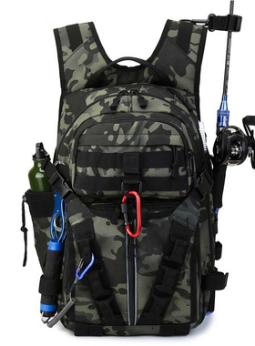 Men Fishing Lure Rod Box Bag Camping Climbing Backpack