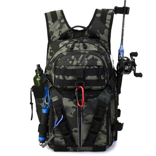 Men Fishing Lure Rod Box Bag Camping Climbing Backpack