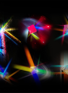 *Optical Prism Lens Six-Sided Brig Lig Cube Stained Glas