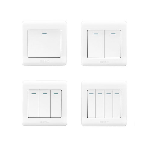 Classic 86 Type Wall Light Switch, 1 2  4 Gang 1 2  Way 1