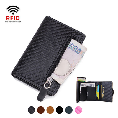 Carbon Fiber Rfid Card Holder Men Wallets Money Bag Male跨境