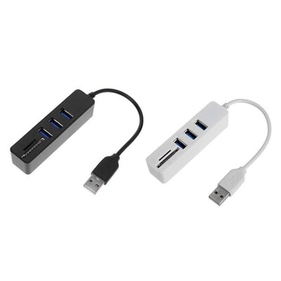 3 Ports USB 2.0 Hub Adapter Divider USB Power Supply Splitte