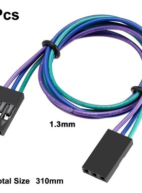 UXCELL 3pcs 310mm Long Female to Female Ribbon Wire 3Pins Ju