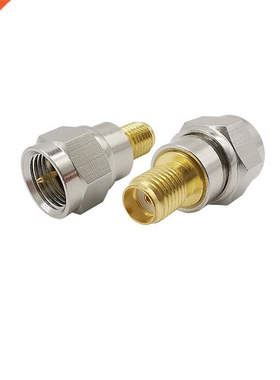 1Pcs Brass F-Type to SMA Female RF Coaxial Connector 50 Ohm