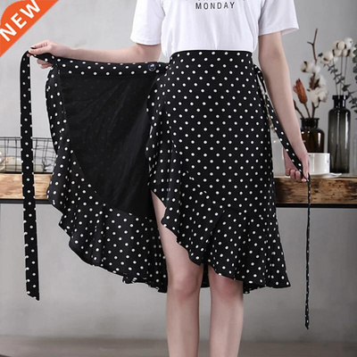 Polka Dot Ripple Chiffon Skirt Summer Women's Wrap Skirt