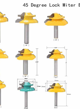 45 °Lock Miter Router Bit Woodworking Tenon Milling Cutter