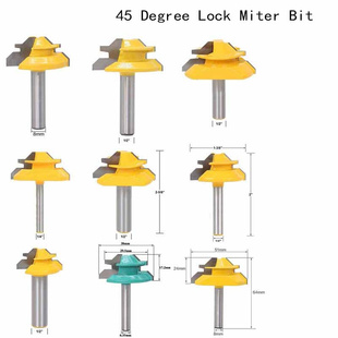 °Lock Tenon Bit Woodworking Router Milling Cutter Miter