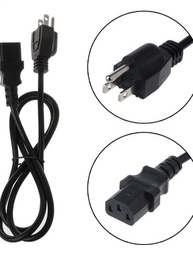 US Plug 3-Pin AC Power Cord Cable Cable Wire 1.2m For AC Ada