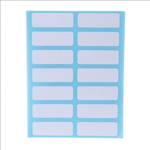 12 Sheet Self Adhesive Sticky White Label Blank Stickers Not