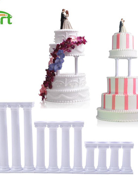 12 Pcs/Set White Roman Column Grecian Pillars Cake Stand Fon