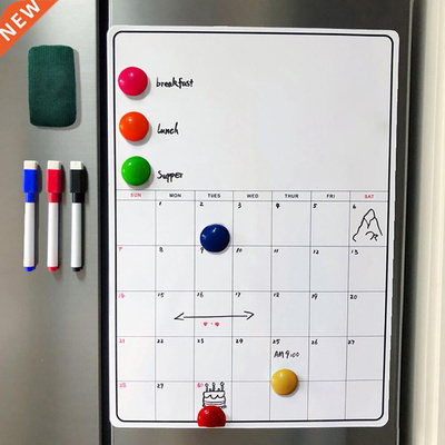 Fridge Whiteboard Set Magnetic Calendar For Refrigerator mes