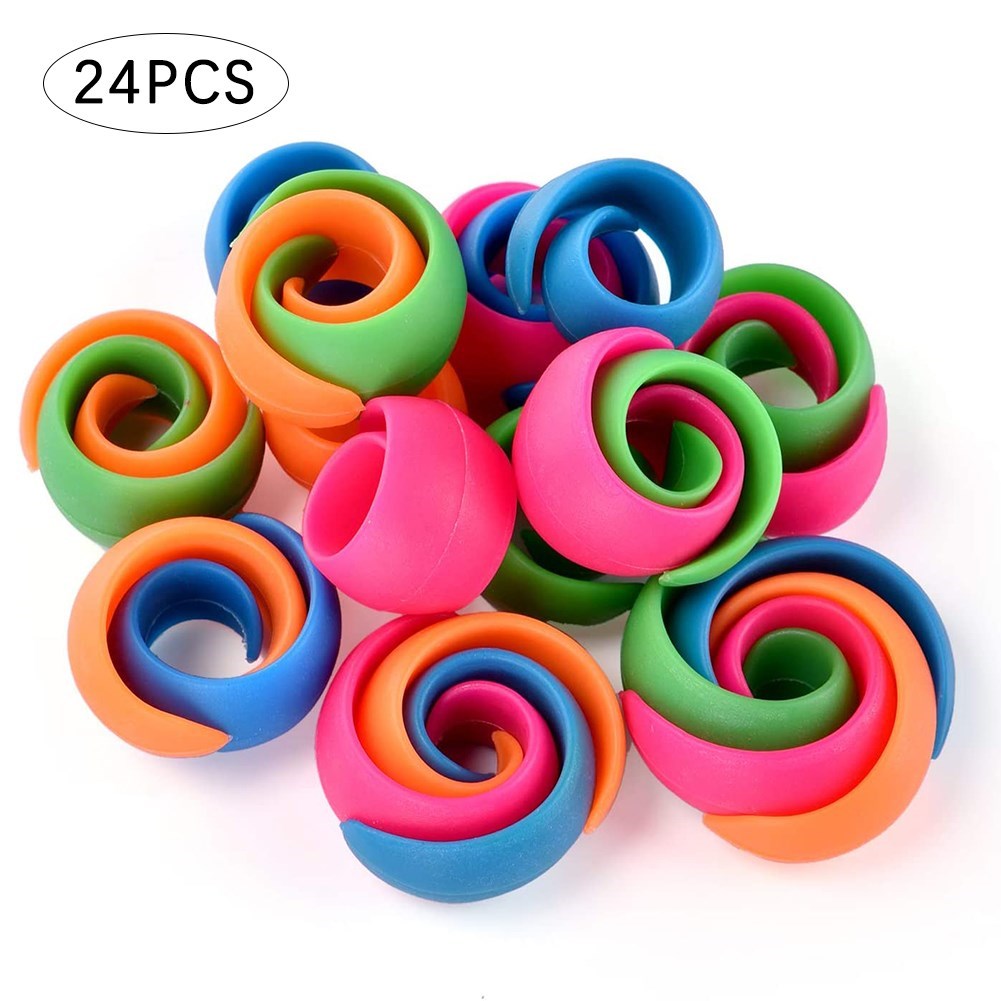 24PCS Ilicone Sewing Thread Holders Bobbin Clips Silicone Th