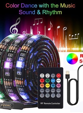 SB 5050 RGB 5V LED Strip Lights Music Voice Control TV Backg