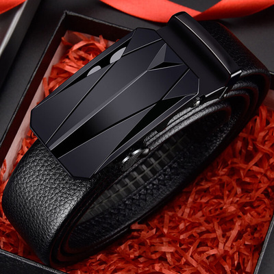 Men's automatic belt buckle belt leather high quality luxury