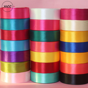 Promotion 2.5cmx10m Colourful Silk Ribbon For Gift packaging