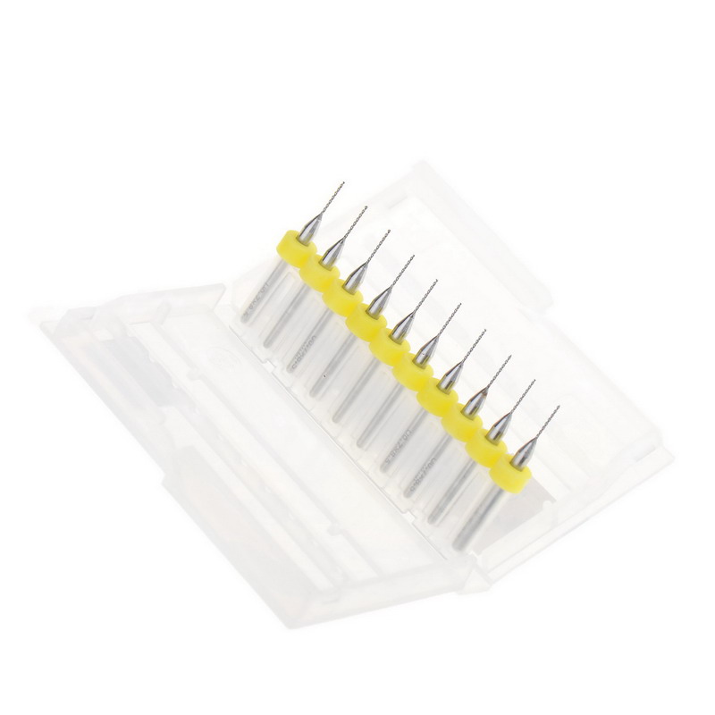 10 Pcs PCB Print Circuit Board Carbide CNC Micro Drill Bits