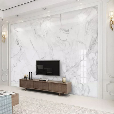 Photo Wallpaper Modern Simple White Marble Texture Murals Li