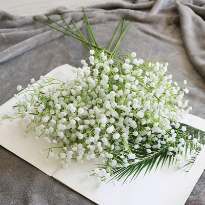 1 Bunch Artificial Fake Silk Gypsophila Flowers Wedding跨境