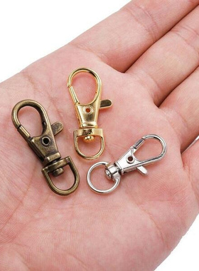 10pcs/lot Gold Silver Split Key Ring Swivel Lober Clasp Co