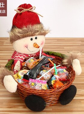 Christmas Candy Storage Basket Santa Decoration Christmas Gi