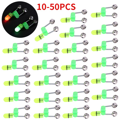 10-50PCS LED Night Fishing Rod Bite Bait Alarm Light with