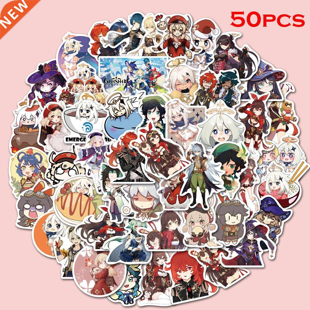 50PCS Genshin Impact Stickers DIY Phone Snowboard Laptop Lu