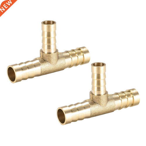 2pcs10X8X10mm Brass Hose Reducer Barb Fitting Tee T-Shaped 3