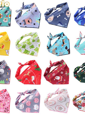 Pet Dog Bandana Small Large Dog Bib Cute Soft Cotton Puppy跨
