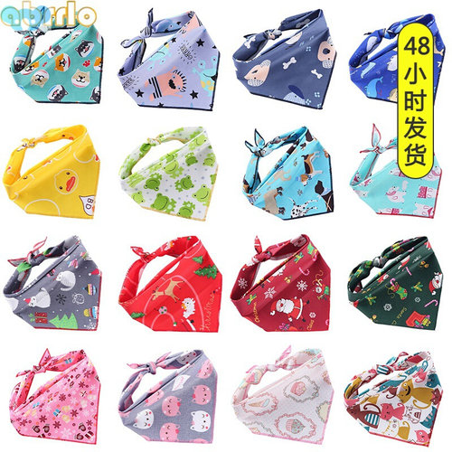 Pet Dog Bandana Small Large Dog Bib Cute Soft Cotton Puppy跨