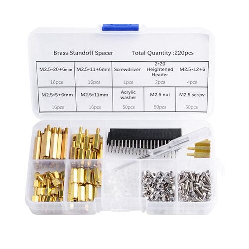 220PCS Brass Copper Female/Male Spacing Screws Brass Spacer