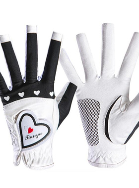 1Pair Women Golf Gloves Fingerless Soft Sport Gloves Ladies