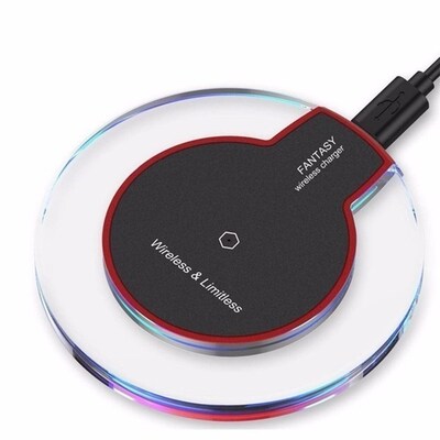 Qi Wireless Charger Charging Power Pad Stand Ultra-thin Rece