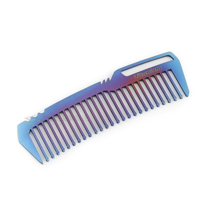 Mini Portable Titanium Alloy Comb EDC Super Light Titanium C