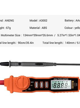 *Amp Volt Clamp A3002 Digital Multimeter Pen  4000 Counts wi