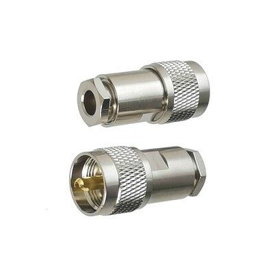 1pcs UHF PL259 Male Plug Connector Clamp RG5 RG6 5D-FB LMR30