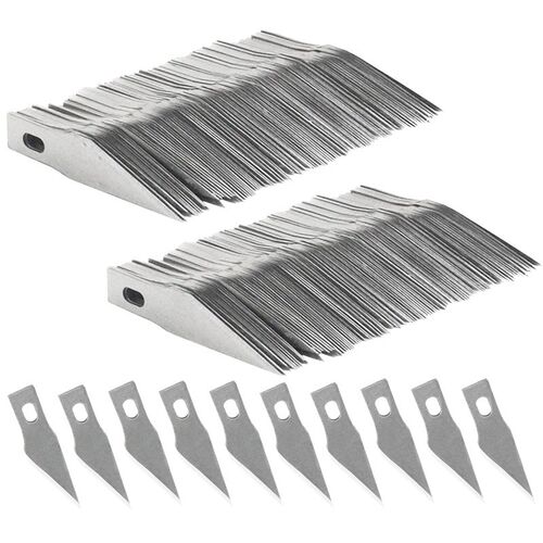 200PCS Replacement Hobby Blade Spare Blades Steel Craft Knif