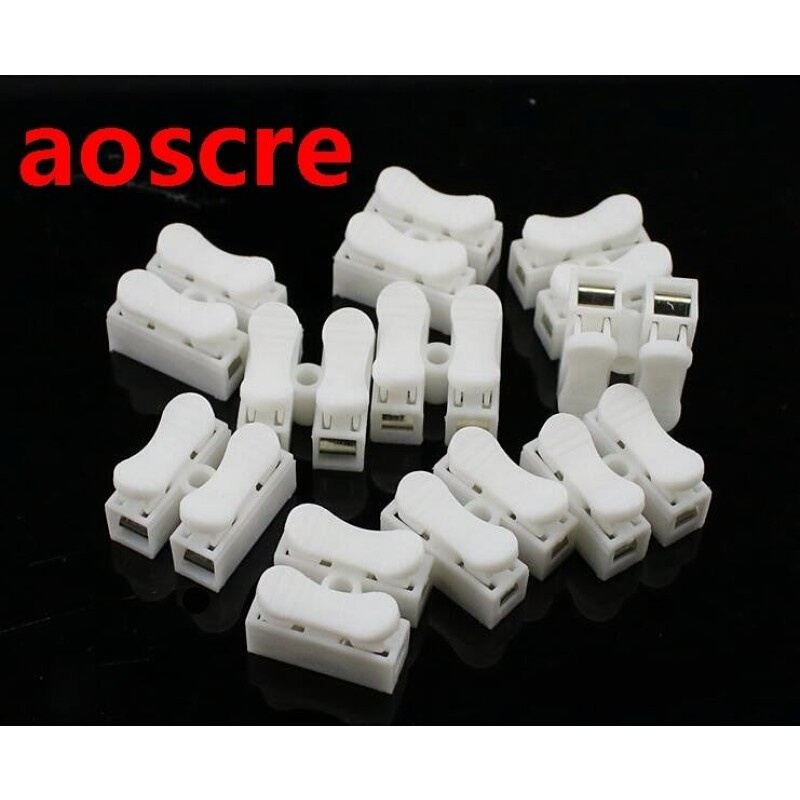 10pcs/bag Spring Wire Quick Connector 250V 2P Splice Clamp T