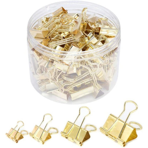 Binder Paper Clip Golden Long Tail Tcket Clip Folder Metal