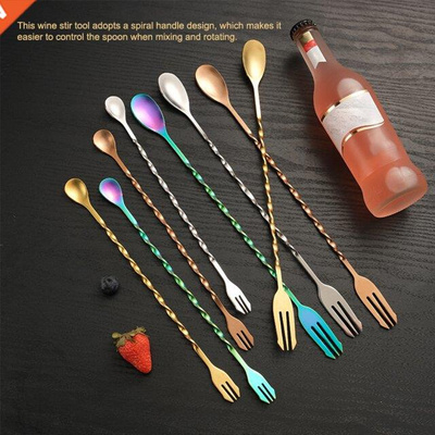 Pack of 4 Stirrers Spoon Barware Stainless Steel Shaker Spir