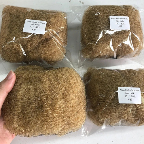 honey blonde真人发蓬蓬丝非洲雷鬼脏辫Afro Kinky Bulk Dreadloc