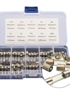 Promotion 100Pcs Set 5x20mm Quick Blow Glass Tube Fuse Assor