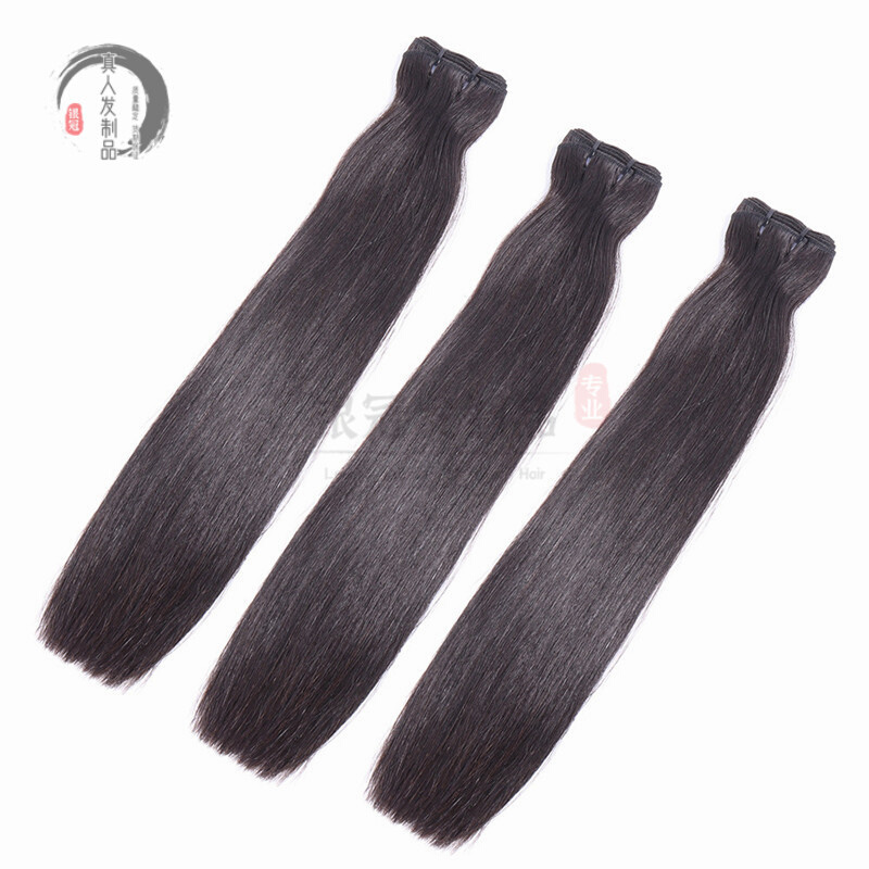Bone Straight Human Hair 12A Double Drawn Straight 黑人发帘