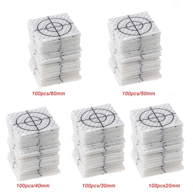 100 Pcs Reflector Sheet Reflective Tape Total Station 20/30/