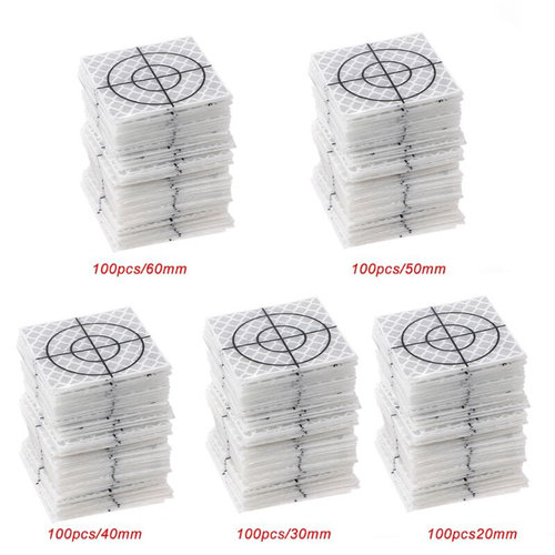 100 Pcs Reflector Sheet Reflective Tape Total Station 20/30/
