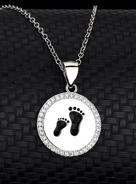 S925 Sterling Silver Necklace With Diamond Pendant to Commem